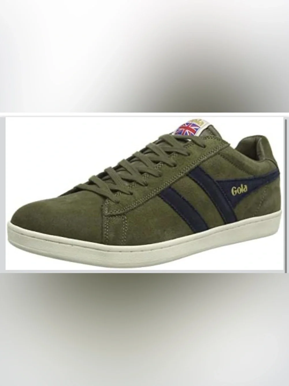Gola Equipe Olive Green Suede Heritage Sneakers Men's Size 9 Leather Athletic